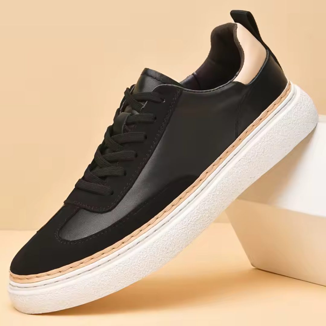 Sapatos casuais de couro genuíno para homem