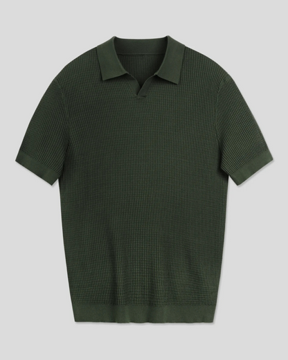 Camisa Polo Masculina em Malha Jacquard Estilo Moderno e Conforto Superior