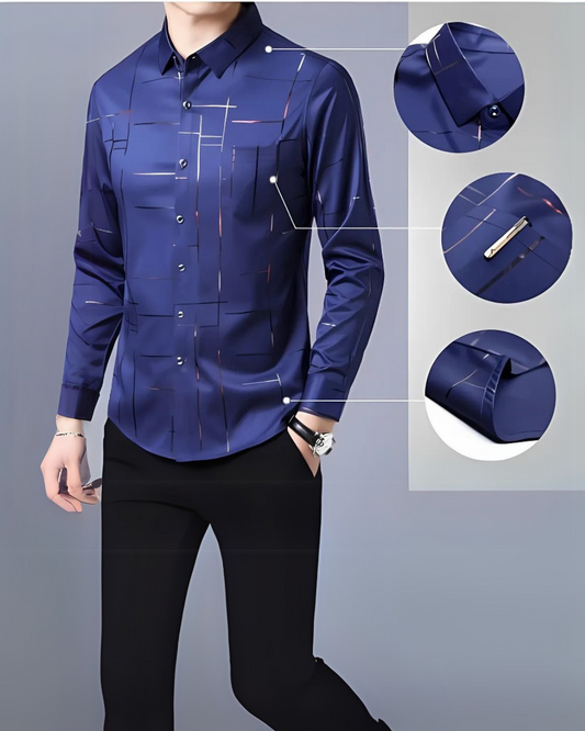 Camisa de manga comprida respirável para homem