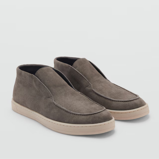 Mocassins Feitos à Mão em Pele de Camurça para Homen