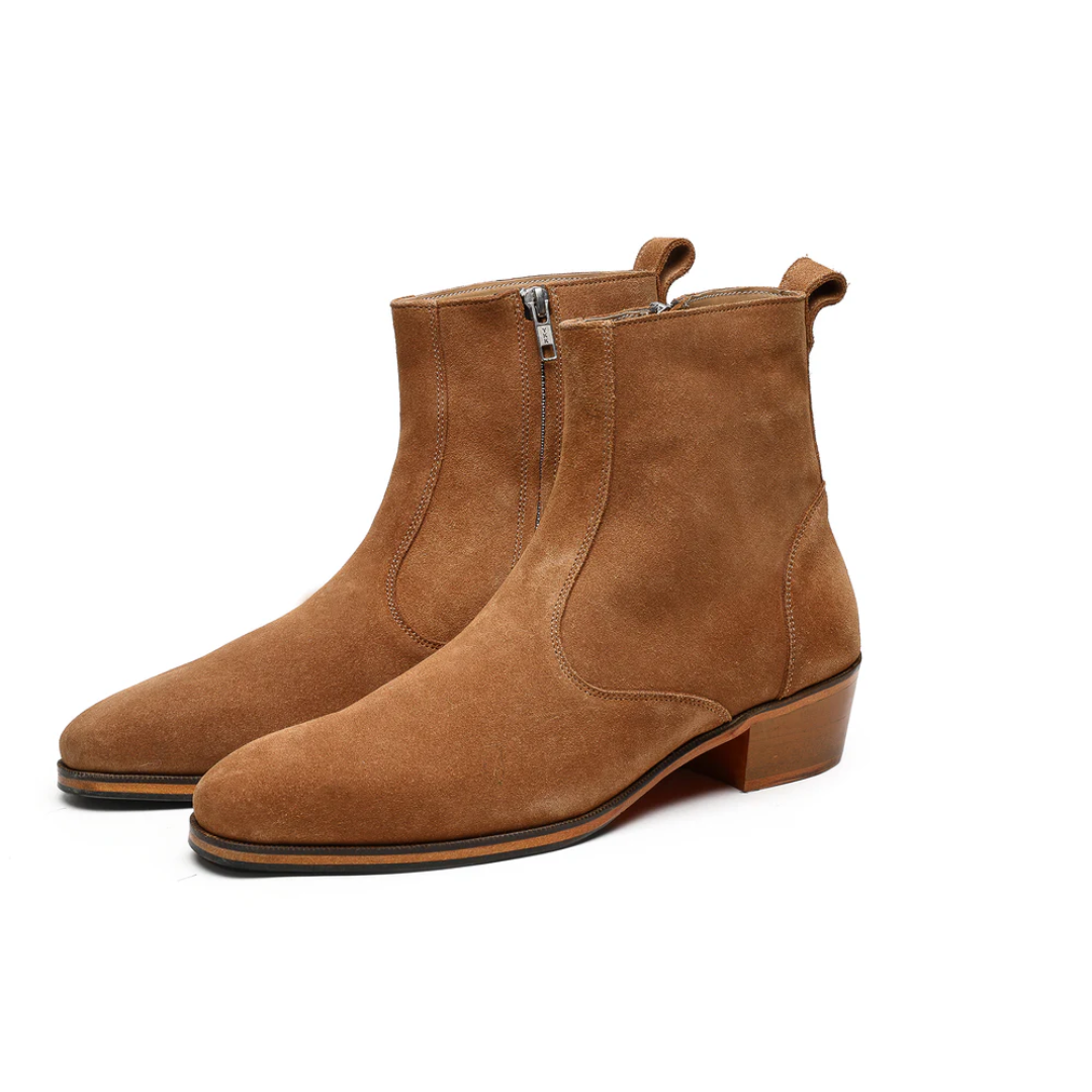 Botas curtas de camurça para homem