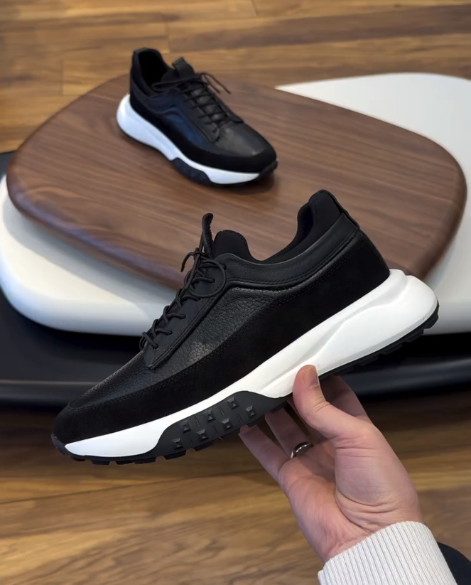 Sapatos Clássicos Bicolores com Sola Confortável para Homem