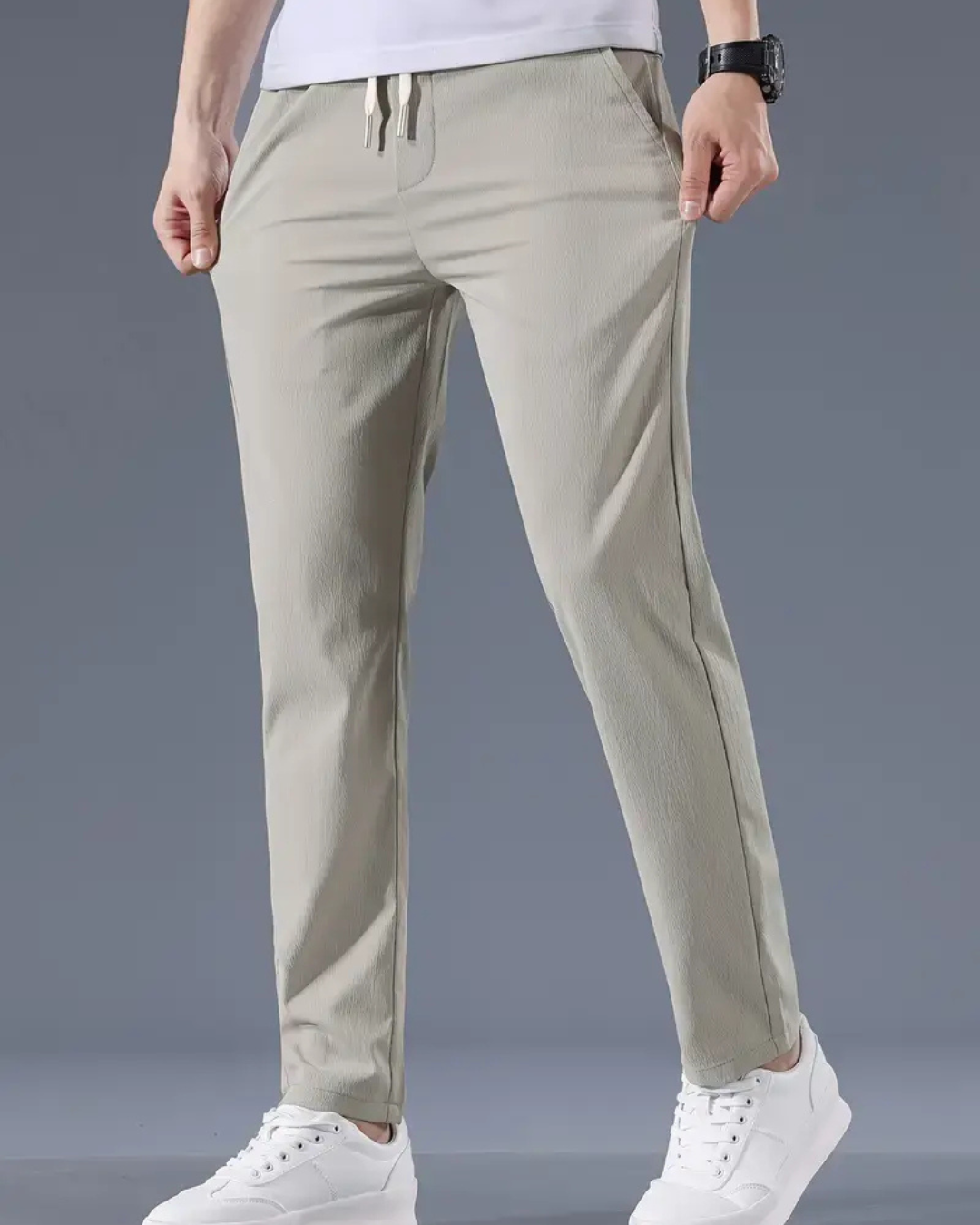 Calça Confortável Masculina com Tecido Antirrugas