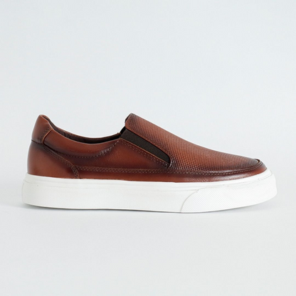 Sapatos mocassim de couro para homem com sola antiderrapante