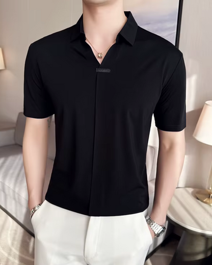 Pólo para Homem com Elevada Elasticidade, Leve, Macio e Resistente aos Vincos em Cor Sólida®