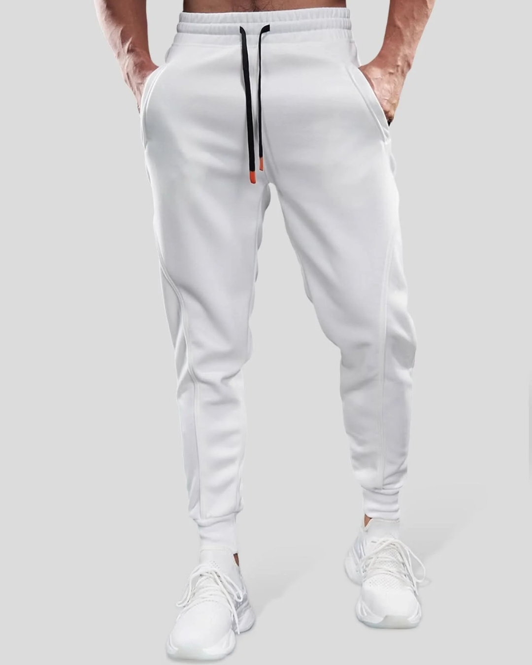 Calças jogger elásticas e cintura ajustável para homen