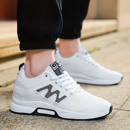 Sapatos desportivos de malha com sola alta para homem