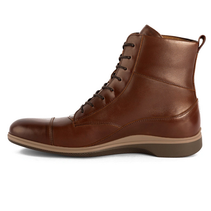 Botas ortopédicas de couro para homem