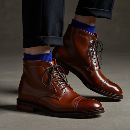 Botas de couro para homem