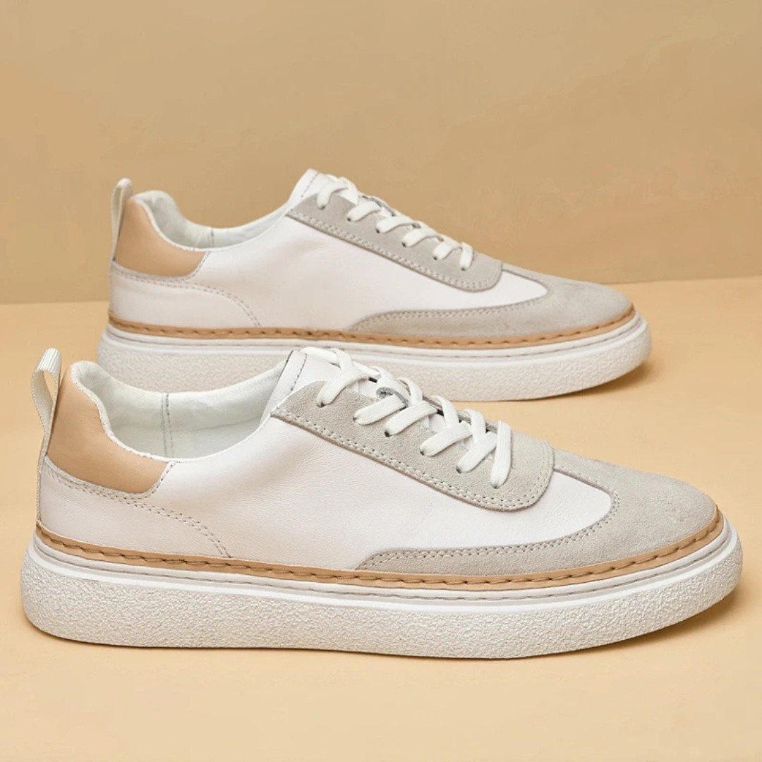 Sapatos casuais de couro genuíno para homem