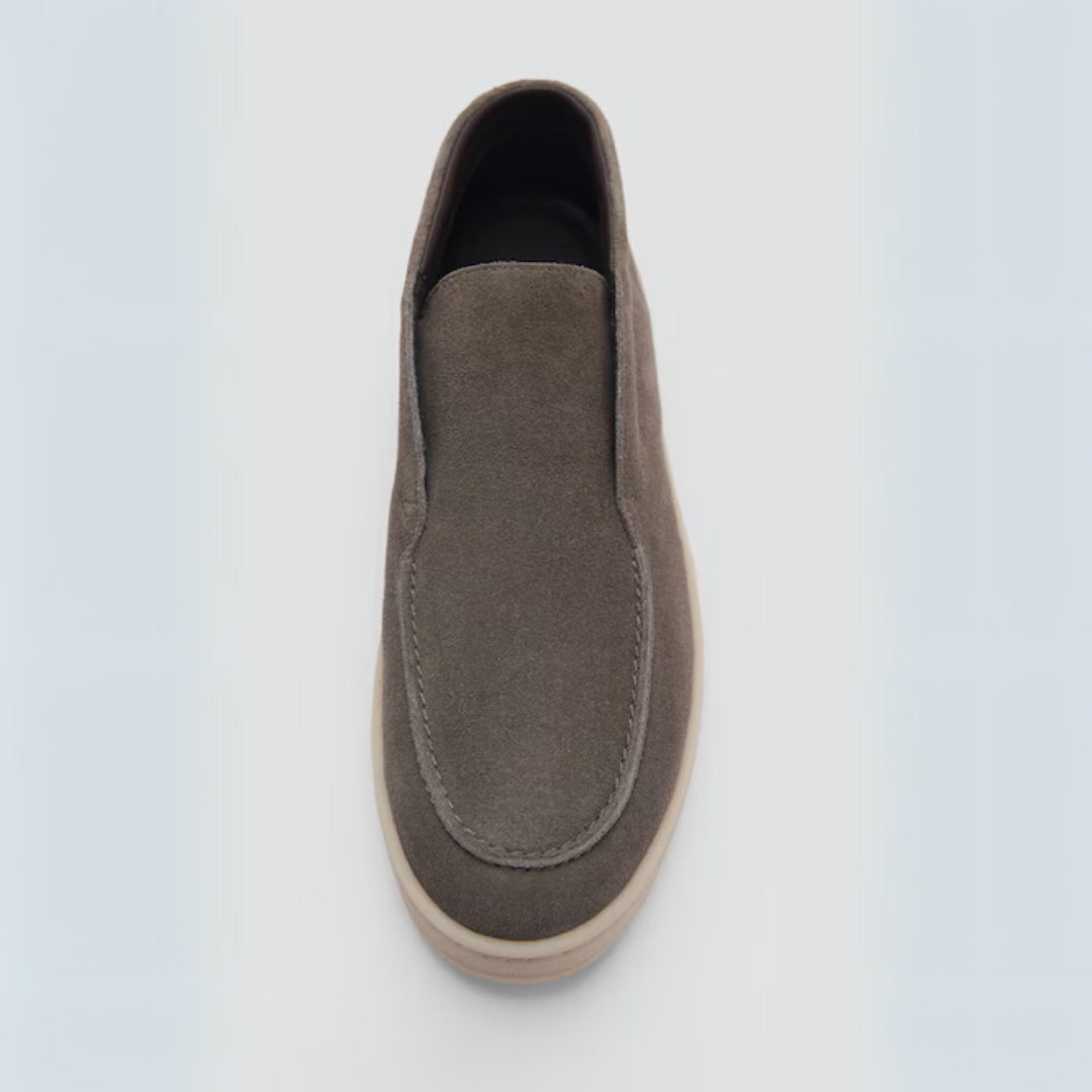 Mocassins Feitos à Mão em Pele de Camurça para Homen