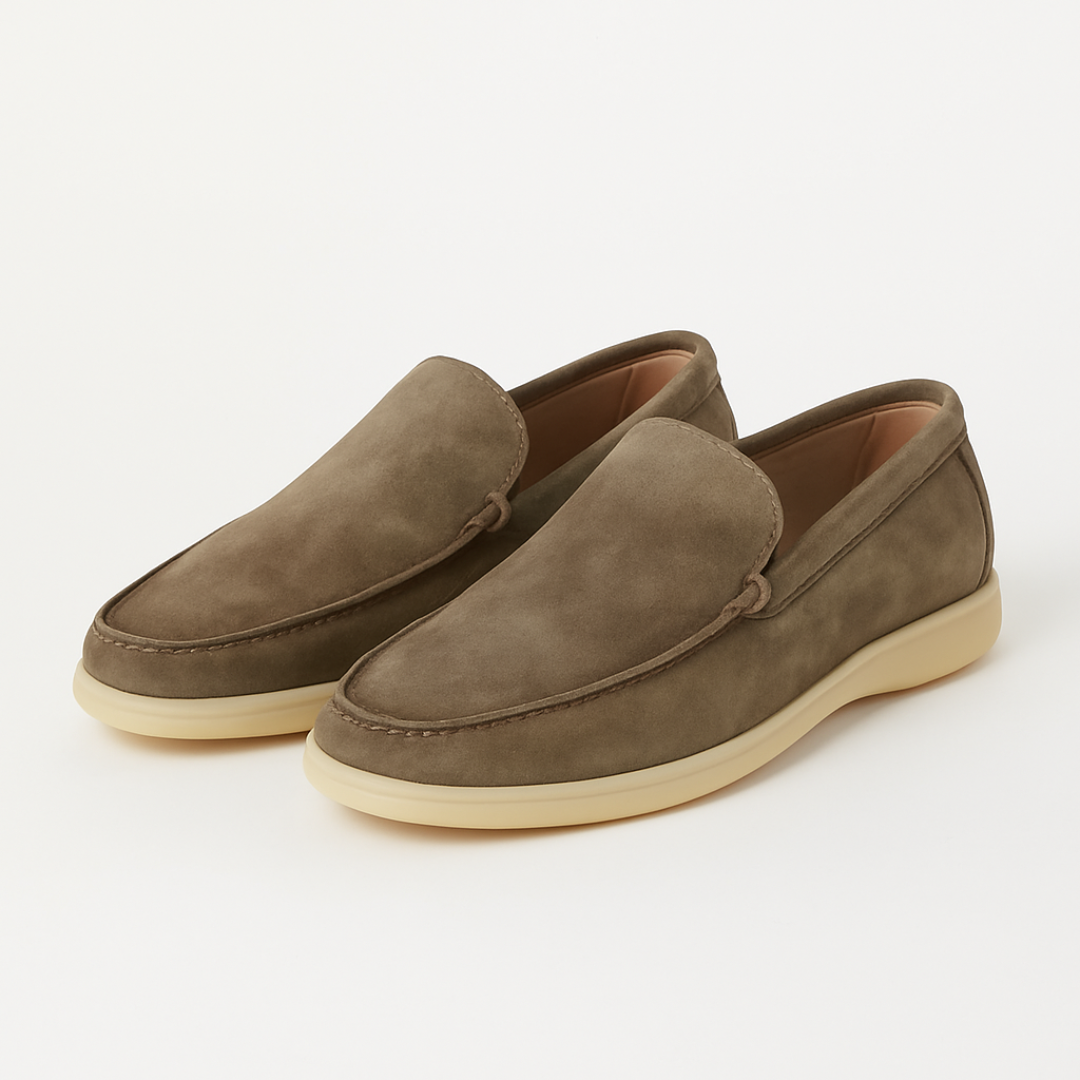 Mocassins ortopédicos para homem com design clássico e sola antiderrapante