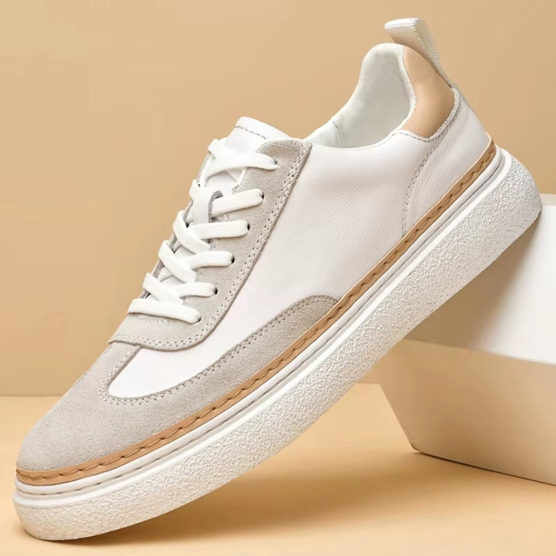 Sapatos casuais de couro genuíno para homem