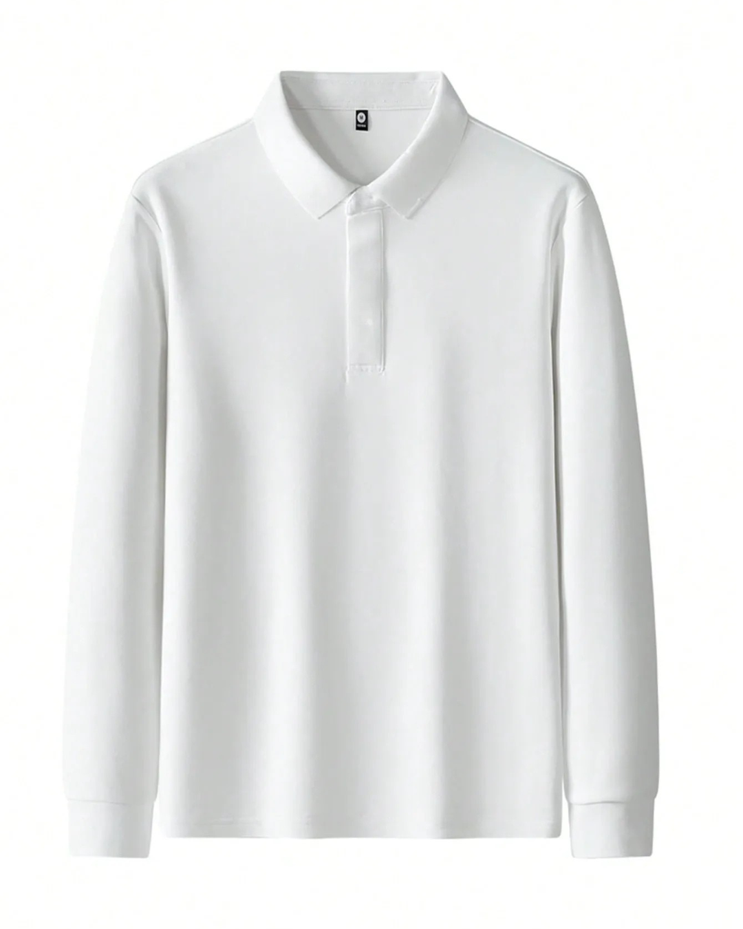 Polo de manga comprida casual para homem