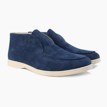 Sapato Casual com Design Sem Atacadores e Acabamento em Camurça para Homem