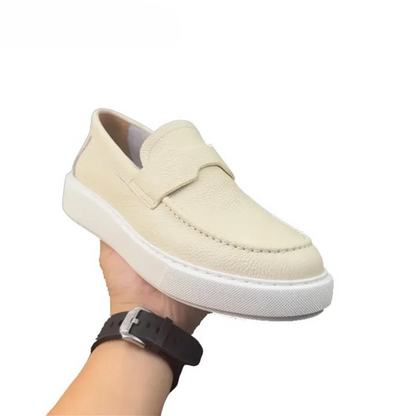Mocassins casuais ergonómicos em pele para homem