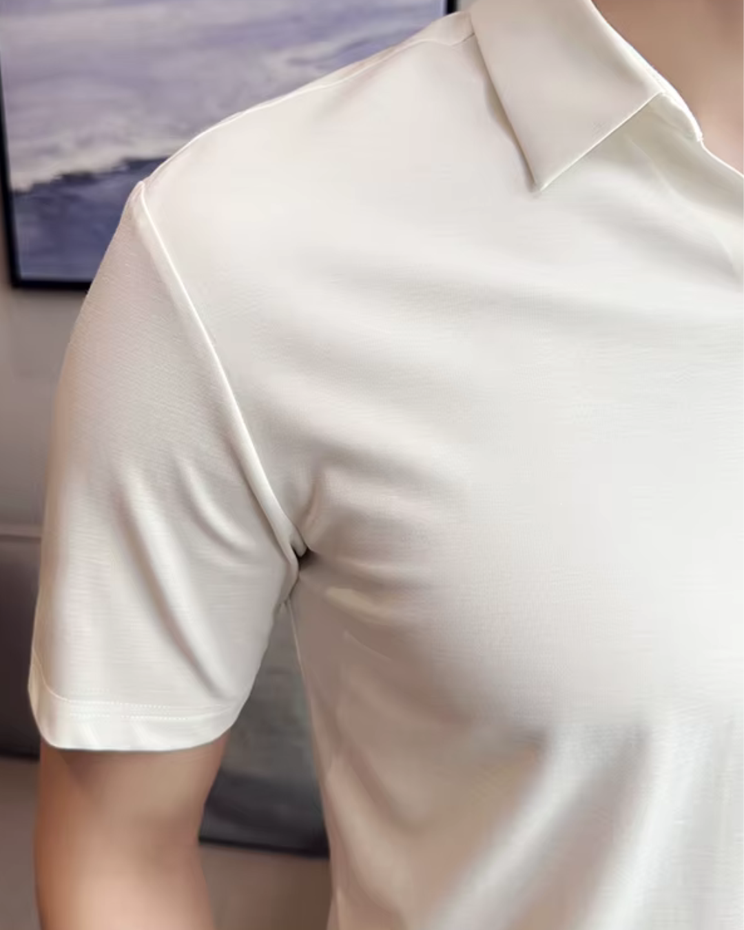 Pólo para Homem com Elevada Elasticidade, Leve, Macio e Resistente aos Vincos em Cor Sólida®