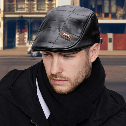 Boina de Couro para Homem