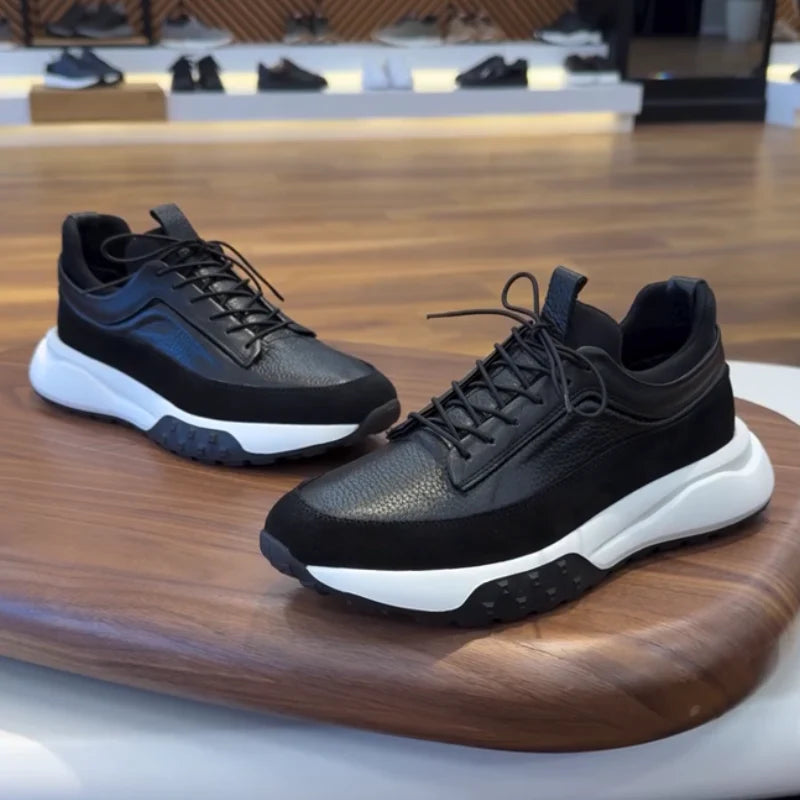 Sapatos Clássicos Bicolores com Sola Confortável para Homem
