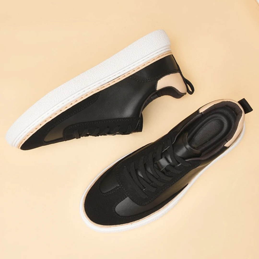 Sapatos casuais de couro genuíno para homem