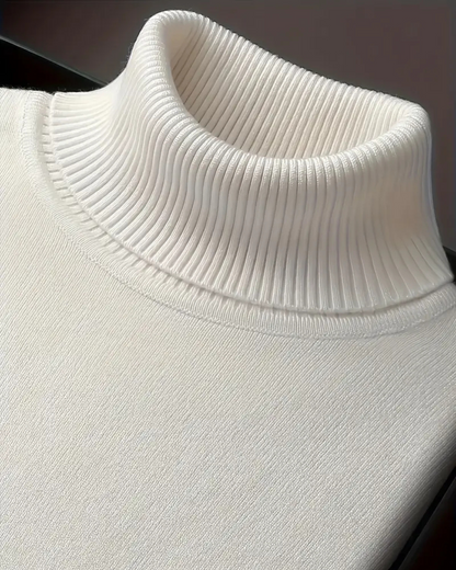 Camisola de gola alta em algodão para homem